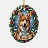 Décoration En Céramique Pembroke Welsh Corgi Christmas Ornament (Droite)