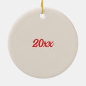 Décoration En Céramique Pembroke Welsh Corgi Nom personnalisé de l'animal (Dos)