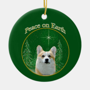 Décoration En Céramique Pembroke Welsh Corgi Peace