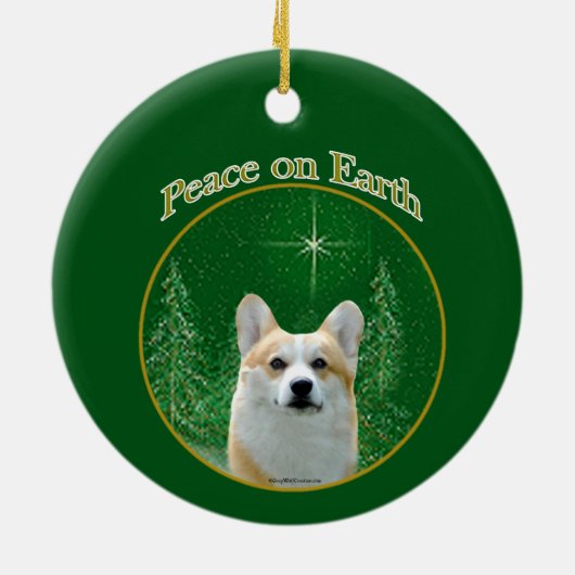 Décoration En Céramique Pembroke Welsh Corgi Peace (Dos)