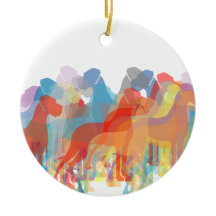 Pendants de Noël dalmatiens colorés