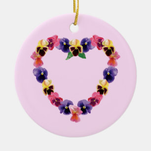 Décoration En Céramique Pensée Coeur