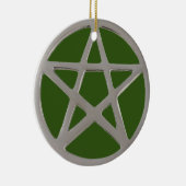 Décoration En Céramique Pentacle en argent (Droite)