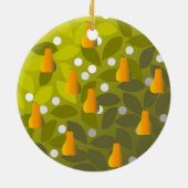 Décoration En Céramique Perdrix dans un poirier (Dos)