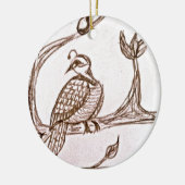 Décoration En Céramique Perdrix dans un poirier (Gauche)