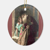 Décoration En Céramique Père Noël antique et Noël aux filles (Gauche)