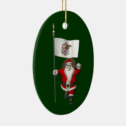 Décoration En Céramique Père Noël Avec Encens De L'Illinois (Droite)