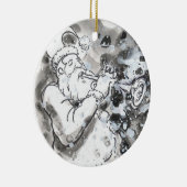 Décoration En Céramique "Père Noël bariolé " (Droite)