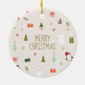 Décoration En Céramique Père Noël Christmas Wreath Photo (Dos)