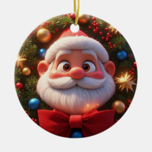 Décoration En Céramique Père Noël de dessin animé festif de Noël
