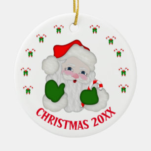 Décoration En Céramique Père Noël de Noël et canettes personnalisables