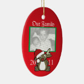 Décoration En Céramique Père Noël Deer Photo (Droite)