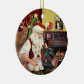 Décoration En Céramique Père Noël DEUX Terriers écossais (Droite)