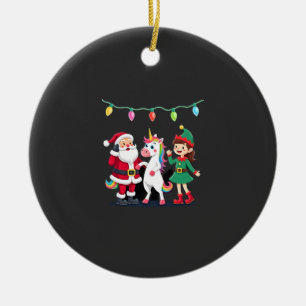 Décoration En Céramique Père Noël elfe licorne dabbing Noël Enfants Garçon