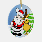Décoration En Céramique père Noël et Reindeer Pal Orament (Droite)