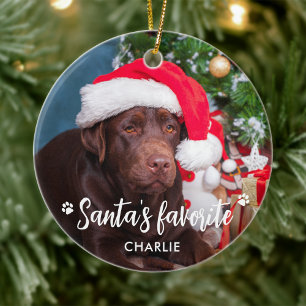 Décoration En Céramique père Noël Favori Animaux de compagnie Chien Chie
