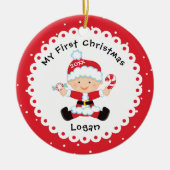 Décoration En Céramique Père Noël Helper Baby's First Christmas (Devant)