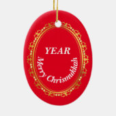 Décoration En Céramique Père Noël Holding Menorah Chrismukkah Ornament (Dos)