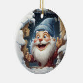 Décoration En Céramique Père Noël joyeux personnalisé en 3D (Droite)