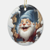 Décoration En Céramique Père Noël joyeux personnalisé en 3D (Gauche)