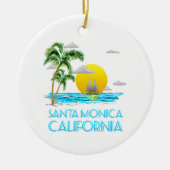 Décoration En Céramique Père Noël Monica Californie (Devant)