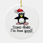 Décoration En Céramique Père Noël pense que j'ai été bon ! (Dos)