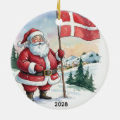 Décoration En Céramique Père Noël personnalisé au Danemark (Dos)