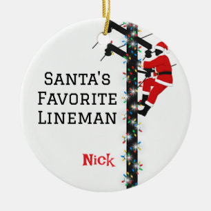Décoration En Céramique Père Noël personnalisé Favori Lineman