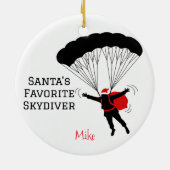 Décoration En Céramique Père Noël personnalisé favori Skydiver (Dos)