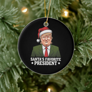 Décoration En Céramique Père Noël Président favori Funny Trump Noël