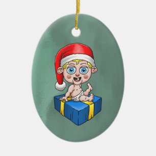 Décoration En Céramique Père Noël quand il était bébé