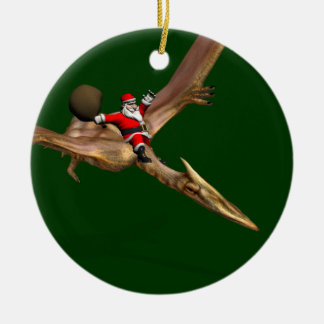 Décoration En Céramique Père Noël Sur Quetzalcoatlus