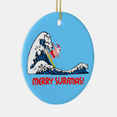 Décoration En Céramique père Noël surfant (Droite)