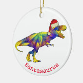 Décoration En Céramique Père Noël T. rex Funny Dinosaur (Gauche)
