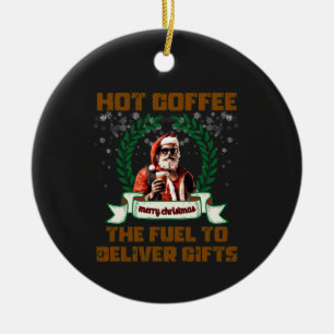 Décoration En Céramique Père Noël Trucker Café Livraison Fête Noël Ro
