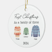 Décoration En Céramique personalised 1st christmas baubles plaid (Gauche)