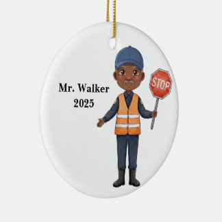 Décoration En Céramique Personalize School Crossing Guard Ceramic Ornament