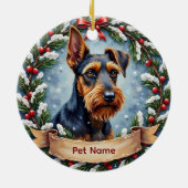 Décoration En Céramique Personalized Airedale Terrier Christmas (Dos)