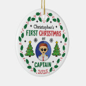 Décoration En Céramique Personalized Airline Captain Custom Name Christmas (Droite)