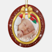 Décoration En Céramique Personalized Baby's First Christmas Photo Keepsake (Gauche)