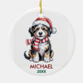 Décoration En Céramique Personalized Bernedoodle Dog Christmas (Dos)
