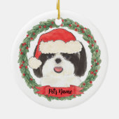 Décoration En Céramique Personalized Black & White Shih Tzu (Dos)