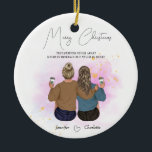 Décoration En Céramique Personalized Ceramic Ornament for Soul Sister<br><div class="desc">I can customize everything from hair color to clothing style for your soul sister's birthday card. If you want any adjustments, just message me, and it's free of charge. This personalized ceramic ornament is the perfect gift for your soul sister. Handcrafted with care, it is made from high-quality ceramic and...</div>