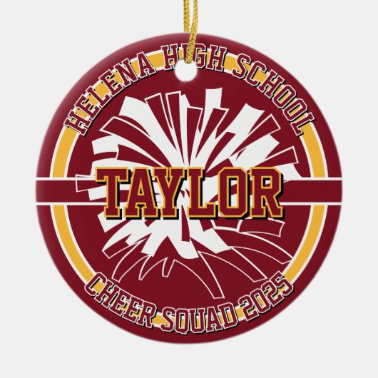 Décoration En Céramique Personalized Cheer Squad High School (Devant)