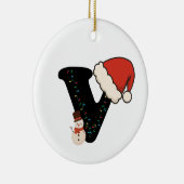 Décoration En Céramique Personalized Christmas Alphabet V (Droite)