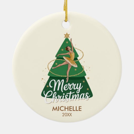 Décoration En Céramique Personalized Christmas ballet Ballerina dancer (Dos)