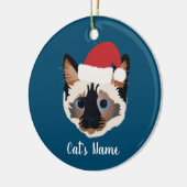 Décoration En Céramique Personalized Christmas Siamese Cat (Gauche)