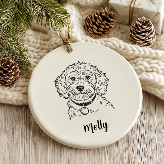 Décoration En Céramique Personalized Cockapoo Dog Christmas