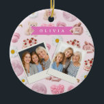 Décoration En Céramique Personalized Coquette Teddy Bear Pink Aesthetic<br><div class="desc">Some designs just instantly make people grin when they see them. This collection of personalized coquette teddy bears was designed to evoke that precise emotion. A design that is both lovely, nostalgic, and joyous is produced by the combination of fun elements, delightful tiny accents, and soft pink tones. Adorable teddy...</div>