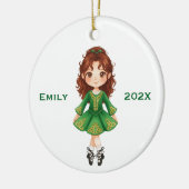 Décoration En Céramique Personalized Cute Christmas Irish Girl Step Dance (Gauche)